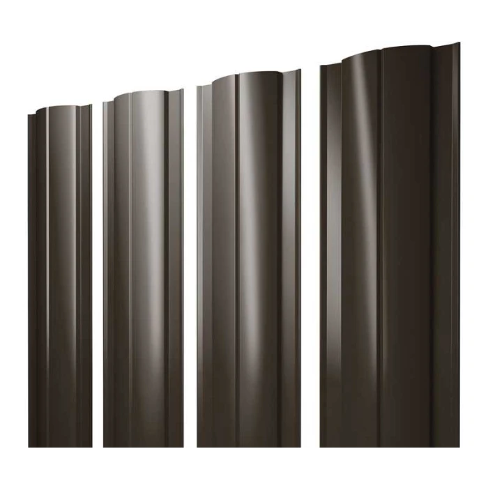 Штакетник Круглый Grand Line 0,5 Satin RR 32 Темно-Коричневый