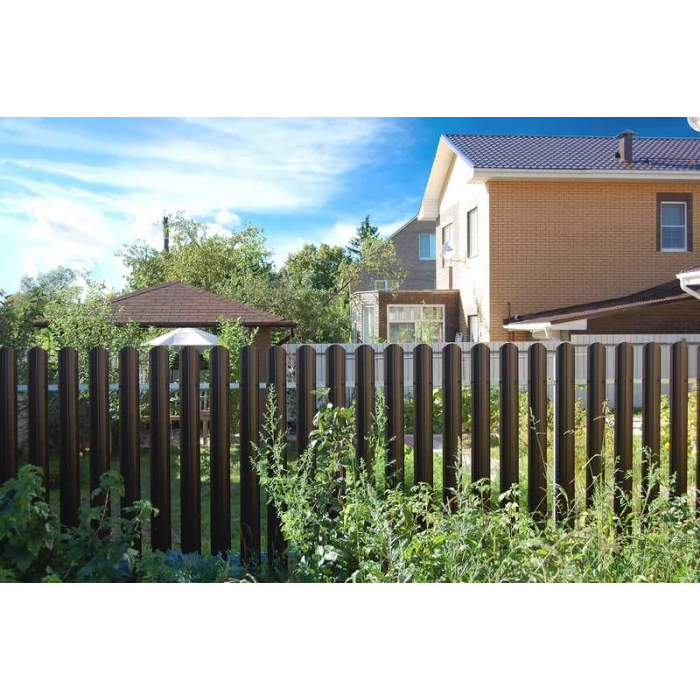 Штакетник П-образный А фигурный Grand Line 0,5 Satin RAL 8004 Терракота